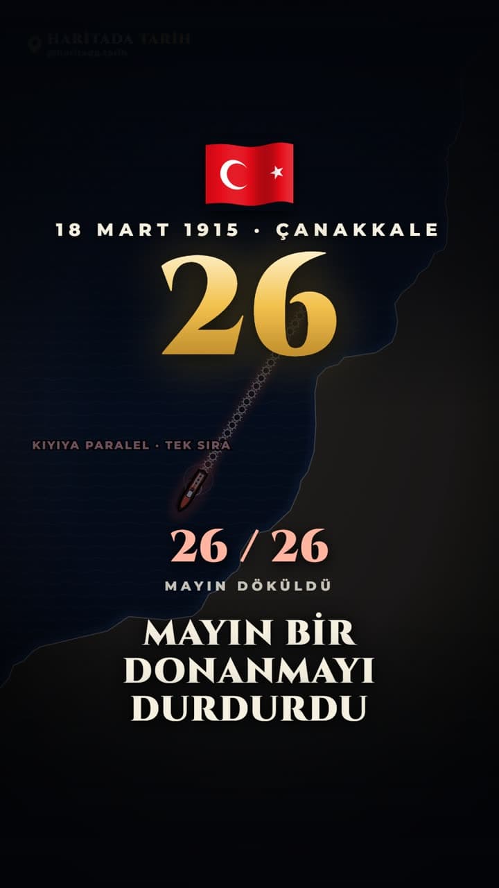 Nusret mayın gemisi: 26 mayın Çanakkale'nin kaderini nasıl değiştirdi. Motif · @haritada.tarih ile üretilen videodan bir kare.