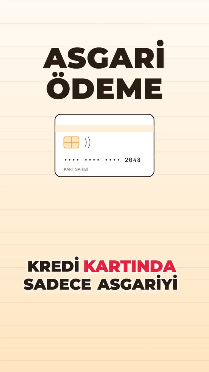 Kredi kartında yalnız asgari ödeme yapmanın gerçek maliyeti: 20.000 TL borç örneğiyle, faiz biriktikçe borcun… Motif ile üretilen videodan bir kare.