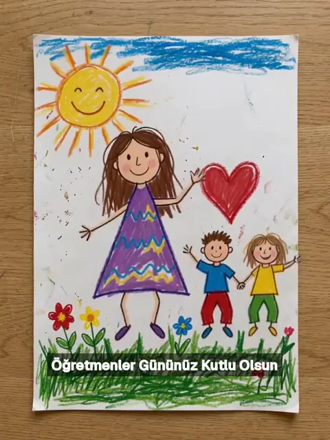 Çocuğunun çizimi canlansın örneği